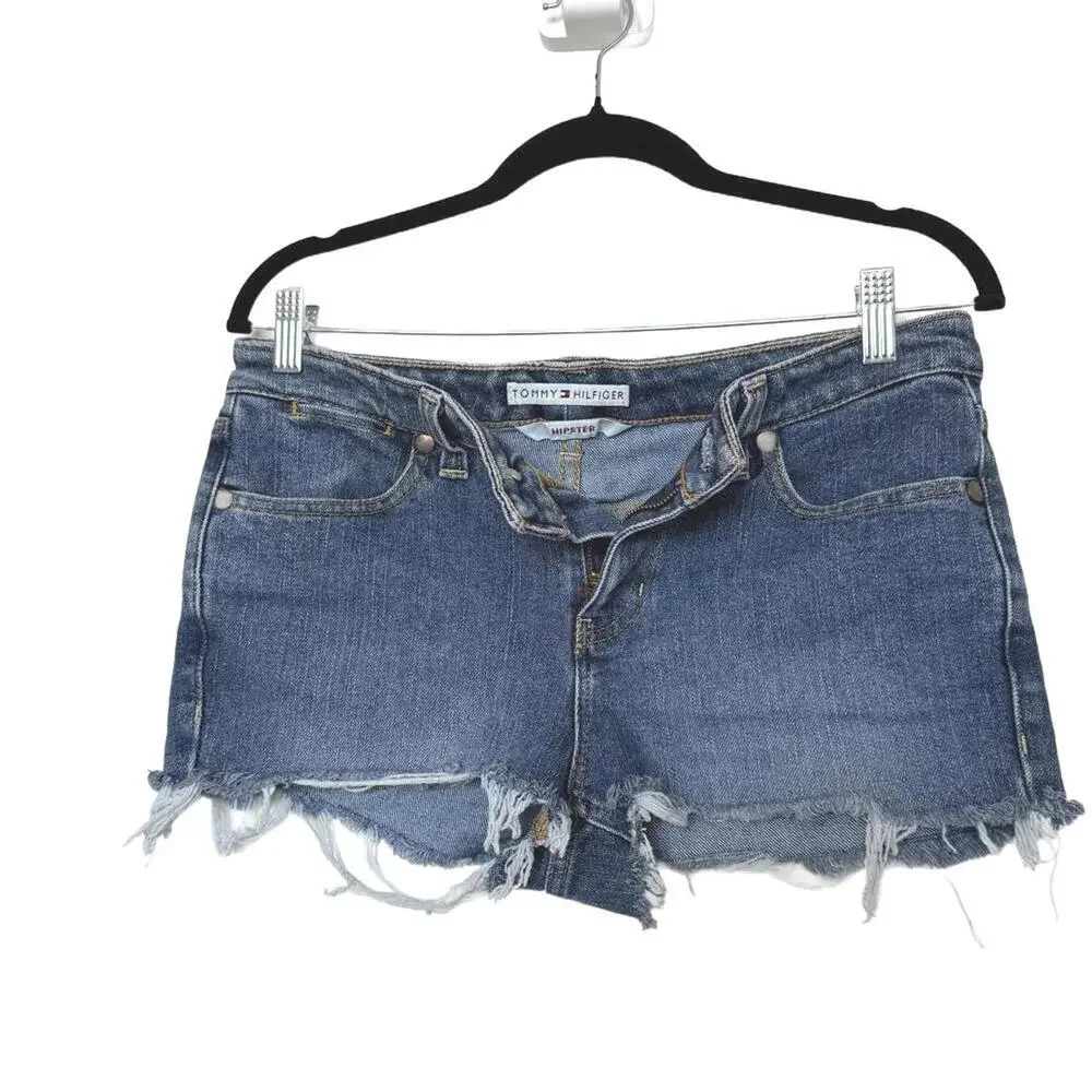 Tommy Hilfiger Denim Jean Cut off Short Shorts size 4 - Picture 2 of 6